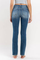 VERVET by FLYING MONKEY - HIGH RISE STRETCH SLIM STRAIGHT JEANS V3046: MOONLIGHT / 32