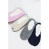 Love and Repeat - Cable Knit Fuzzy Slipper Socks: MIX COLOR / ONE