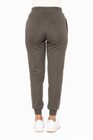 Mono B - Cuffed Joggers with Zippered Pockets: S:M:L (2:2:2) / BLACK OLIVE