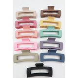 Love and Repeat - Matte Jumbo Cut Out Rectangle Hair Claw : MIX COLOR / ONE