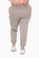 Mono B - CURVY Cuffed Joggers with Zippered Pockets: XL:1XL:2XL:3XL (2:2:1:1) / IVY GREEN