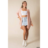 Kori - Western inspired open front cardigan: S / CREAM