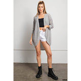 Kori - Western inspired open front cardigan: M / CREAM