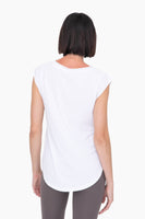 Mono B - V Tee with Curved Hem: S:M:L (2:2:2) / COOL PINK