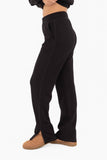 Mono B - Elevated Wide Leg Lounge Pants: S:M:L (2:2:2) / Black