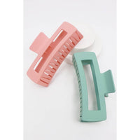 Love and Repeat - Matte Jumbo Cut Out Rectangle Hair Claw : MIX COLOR / ONE