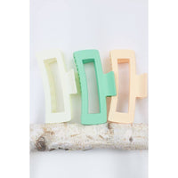 Love and Repeat - Matte Pastel Cut Out Rectangle Hair Claw : MIX COLOR / ONE