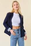 Doe and Rae - Stripe Lined Blazer - 10349J: L / Off White