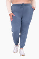 Mono B - CURVY Cuffed Joggers with Zippered Pockets: XL:1XL:2XL:3XL (2:2:1:1) / IVY GREEN