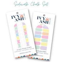 Ivy & Ash - Sidewalk Chalk Tips | Colorful Pastel French Tip Nail Wrap