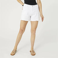 COCO + CARMEN - Kayla Shorts with Fringe: M / Crisp White