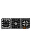 C.C Multi Color Crochet Handmade Headwrap: Black