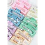 Love and Repeat - Matte Pastel Cut Out Rectangle Hair Claw : MIX COLOR / ONE