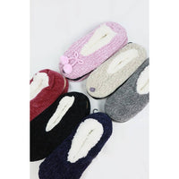 Love and Repeat - Cable Knit Fuzzy Slipper Socks: MIX COLOR / ONE