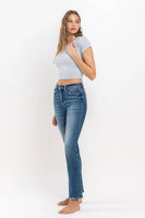 VERVET by FLYING MONKEY - HIGH RISE STRETCH SLIM STRAIGHT JEANS V3046: MOONLIGHT / 31