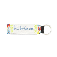 Shannon Road Gifts - Best Teacher Ever Wristlet Keychain