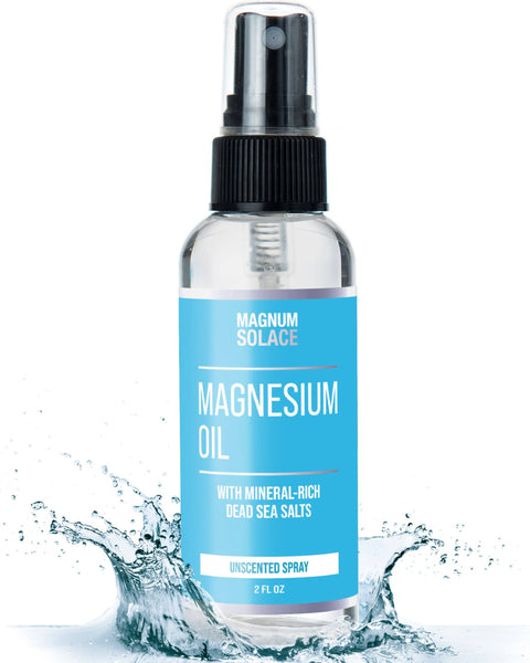 Magnum Solace - Magnesium Oil Spray for Restless Legs, Sleep, Muscle Relief: 2oz