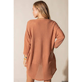 Kori - Western inspired open front cardigan: S / NATURAL