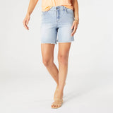 COCO + CARMEN - OMG ZoeyZip Jean Shorts: L / Light Denim