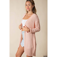 Kori - Western inspired open front cardigan: L / NATURAL