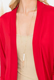 Perfect Peach - YMC30006V-SOLID DOLMAN SLEEVE OPEN CARDIGAN WITH SIDE POCKET: S / Aloe