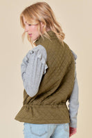 Doe and Rae - QUILTED VEST - 10295J-1: S / FOREST