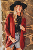 Kori - Western inspired open front cardigan: S / NATURAL