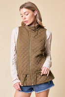 Doe and Rae - QUILTED VEST - 10295J-1: M / FOREST