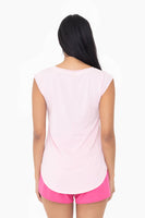 Mono B - V Tee with Curved Hem: S:M:L (2:2:2) / COOL PINK