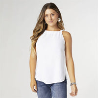 COCO + CARMEN - Celeste Gauze Tank: L/XL / Navy