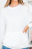 Perfect Peach - YMT20011XV-PLUS SIZE LONG SLEEVE FRENCH TERRY TOP: 2X / Heather Grey Light