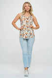 SM WARDROBE - YELLOW MUSHROOM  PRINT TANK TOP CREAM: M