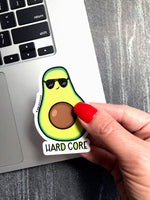 Kiss and Punch - 3 Inch Hard Core Avocado Pun Vinyl Sticker