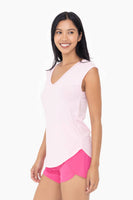 Mono B - V Tee with Curved Hem: S:M:L (2:2:2) / COOL PINK