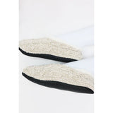 Love and Repeat - Cable Knit Fuzzy Slipper Socks: MIX COLOR / ONE