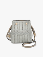 Jen & Co. - M1995WVHER Rain Woven Herringbone Mini Bucket Bag