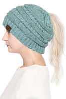 Hana - C.C Confetti Ponytail Messy Bun Beanie