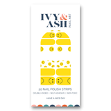 Ivy & Ash - Have A Nice Day | Yellow & White Smiley Face Nail Wrap