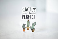 Savannah and James Co - Cactus Makes Perfect, Vinyl Sticker, 3x3 in.