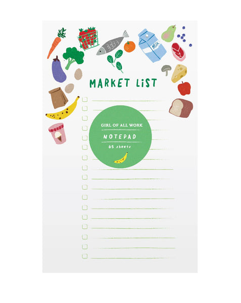 Girl of All Work - Market List Notepad