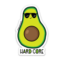 Kiss and Punch - 3 Inch Hard Core Avocado Pun Vinyl Sticker