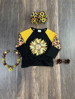 The Hair Bow Company - Animal Print & Sunflower Top