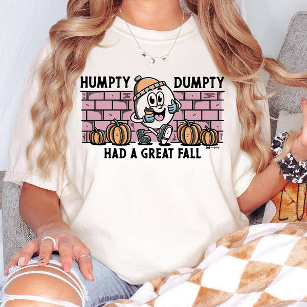 Mugsby - Humpty Dumpty Had a Great Fall Graphic Tee Shirt, Fall Shirt