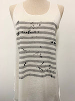 SM WARDROBE - MUSIC BIRD TANK TOP: S/M