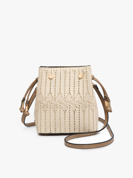 Jen & Co. - M1995WVHER Rain Woven Herringbone Mini Bucket Bag