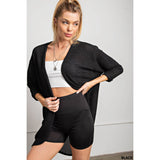 Kori - Western inspired open front cardigan: S / BLACK