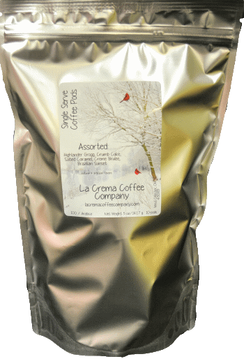 La Crema Coffee Company - Winter Cardinal Decorative Bag (10 Coffee Pods)