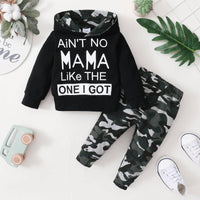 PatPat - 2-piece Baby Boy  Camouflage Sweatshirt and Pants Casual Set