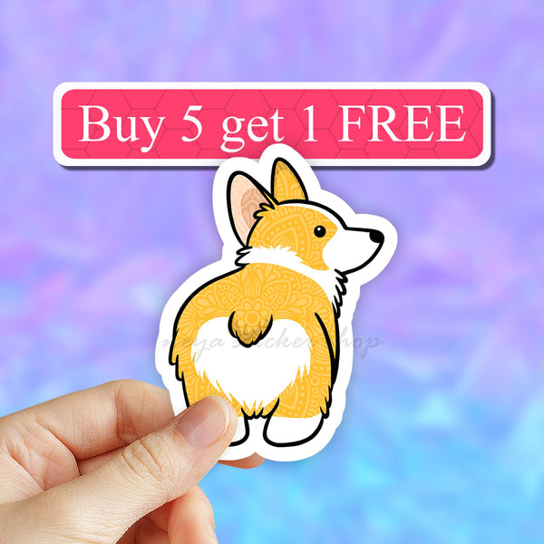 Neya Sticker Shop - Cute Corgi Butt Sticker, Dog Stickers, funny Laptop decal