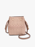 Jen & Co. - M1995WVHER Rain Woven Herringbone Mini Bucket Bag